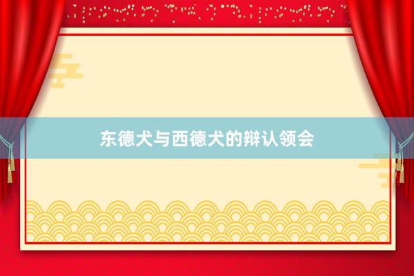 东德犬与西德犬的辩认领会